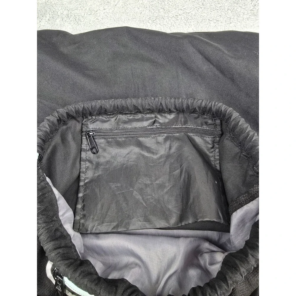 ​Adidas Black Drawstring Gym Bag Cinch Backpack Mint Blue Accents Gym Sports
